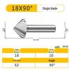 M35 Cobalt Countersink, Straight Shank, Single-Edge, 3-Flute, 90° Deburring Tool