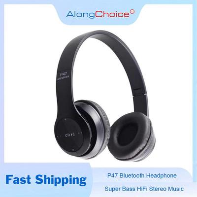 2025 Zaktualizowane Słuchawki Bezprzewodowe P47 Bluetooth 5.0 Słuchawki Składane HiFi Stereo Bass do Muzyki Gier Słuchawki dla Dzieci Dziewczyn dla iPhone