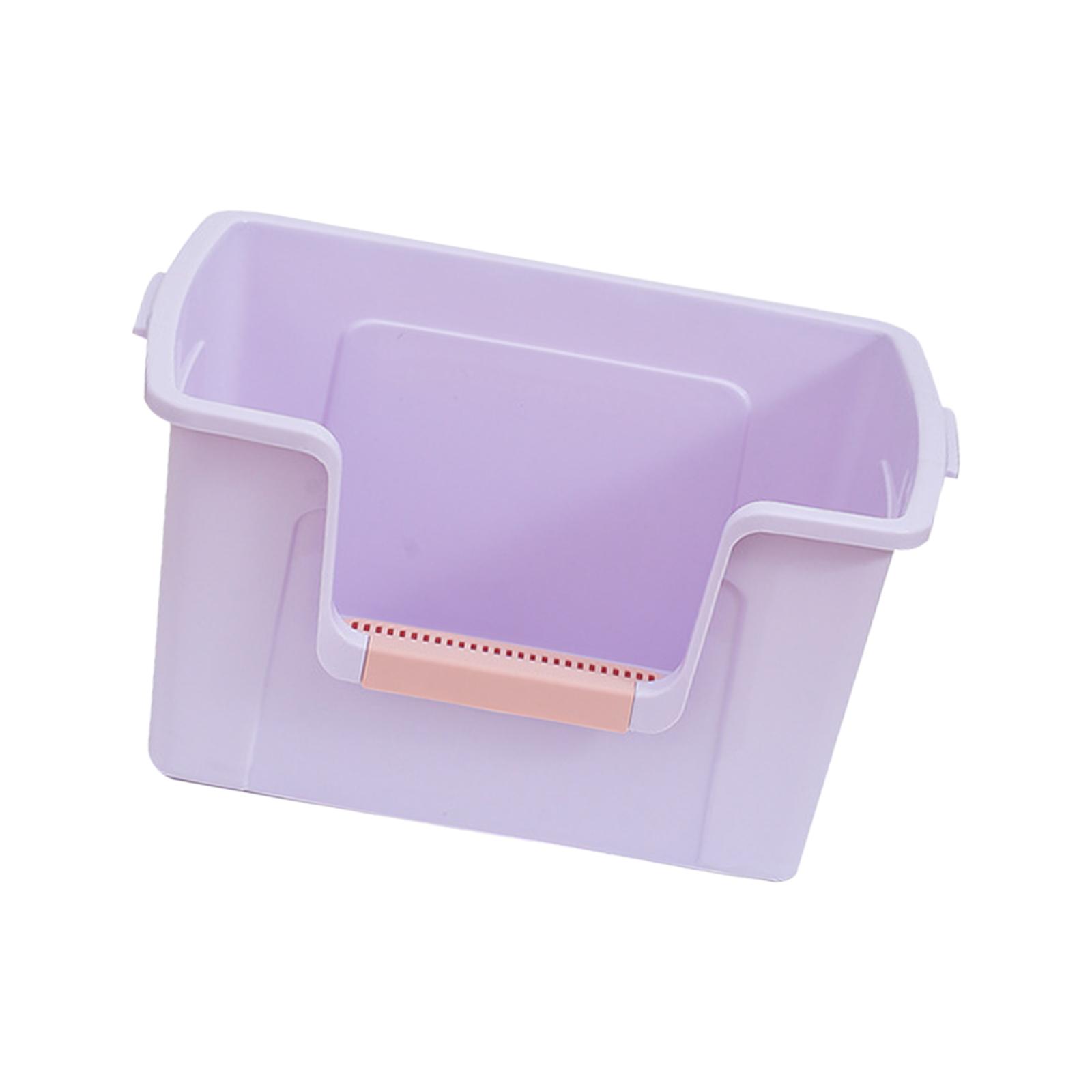 

Semi Enclosed Cat Potty Toilet Large Space Lightweight Anti Splashing with Handles Pet Bedpan Kitten Sandbox for Puppy Travel фиолетовый
