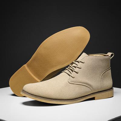 Classici Stivaletti Chelsea da Uomo in Camoscio Stringati Stivaletti alla Caviglia Taglie Forti 38-46 Calzature Autunnali per Maschio Hombres Botas