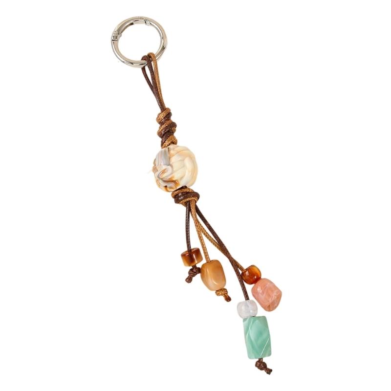 Handwoven Resin Keychain Phone Strap Bag Charm Style Lightweight Accessory for Women Men