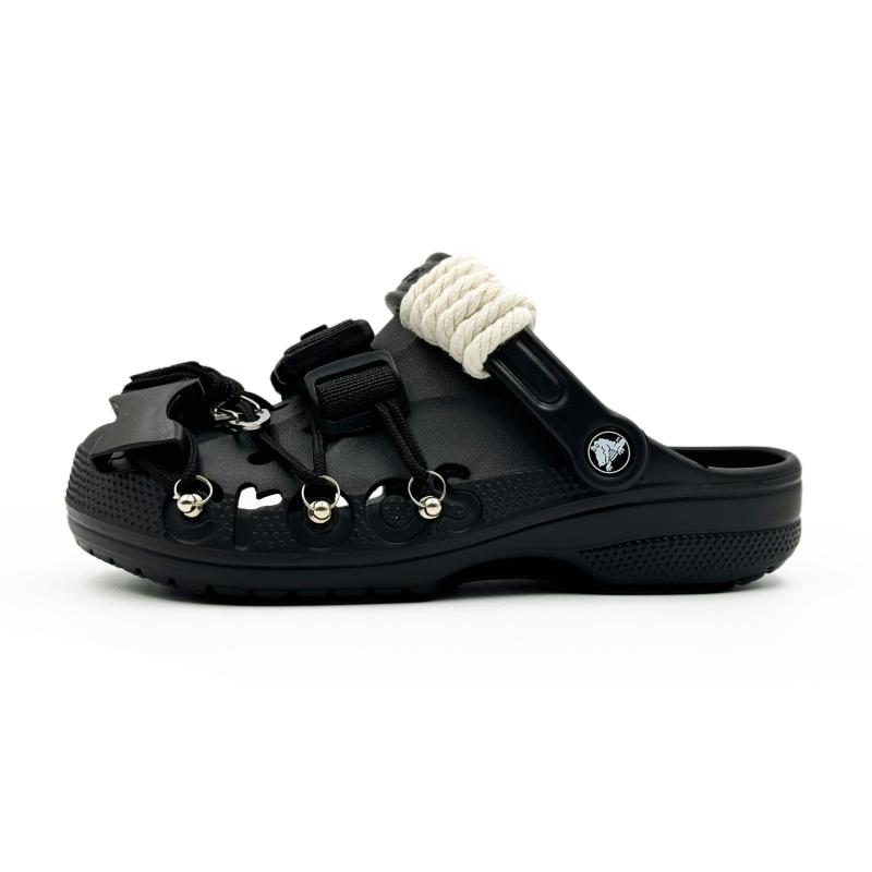 Crocs Baya EVA Traveller Plus Trendy Versatile Hole Shoes Women's Black