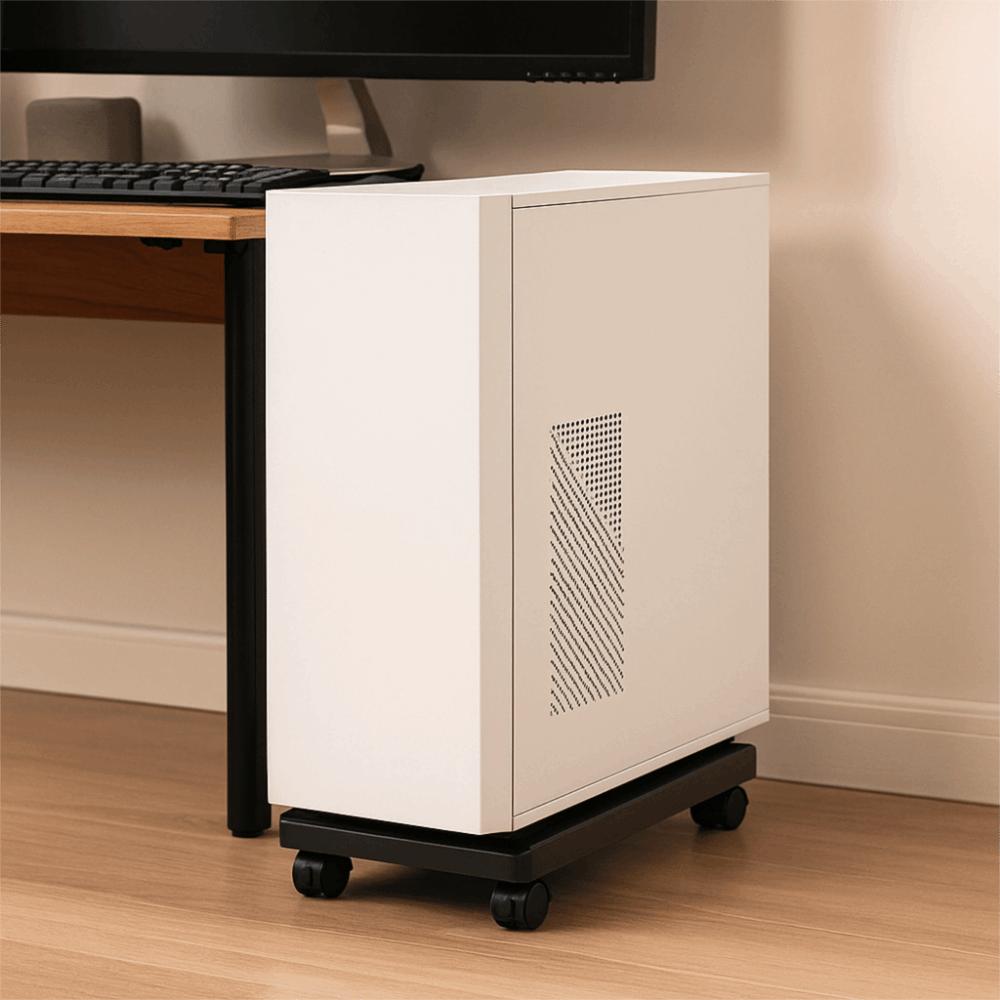 Lockable Mobile CPU Stand Black CPU Stand PC Accessories Computer Tower Stand  Office