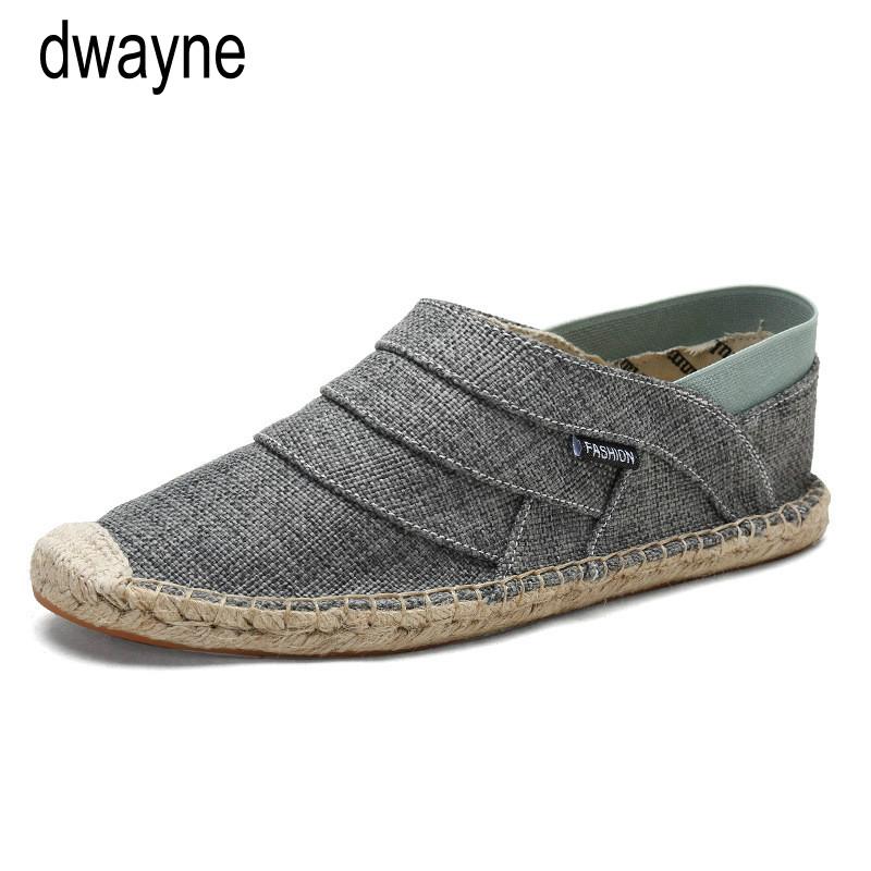 2025 Herren Canvas Schuhe Sommer Atmungsaktiv Mode Lässig Flache Slipper Fahren Lazy Bequem Espadrille Fischer Leinen Schuhe 78