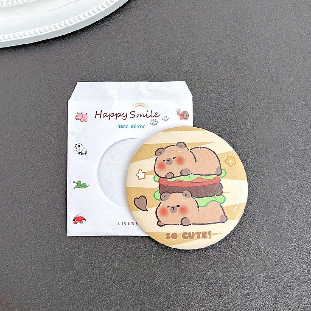 Cute Cartoon Single-sided Mirror Tinplate Cosmetic Mirror Durable Tinkering Mirror  Small Gift