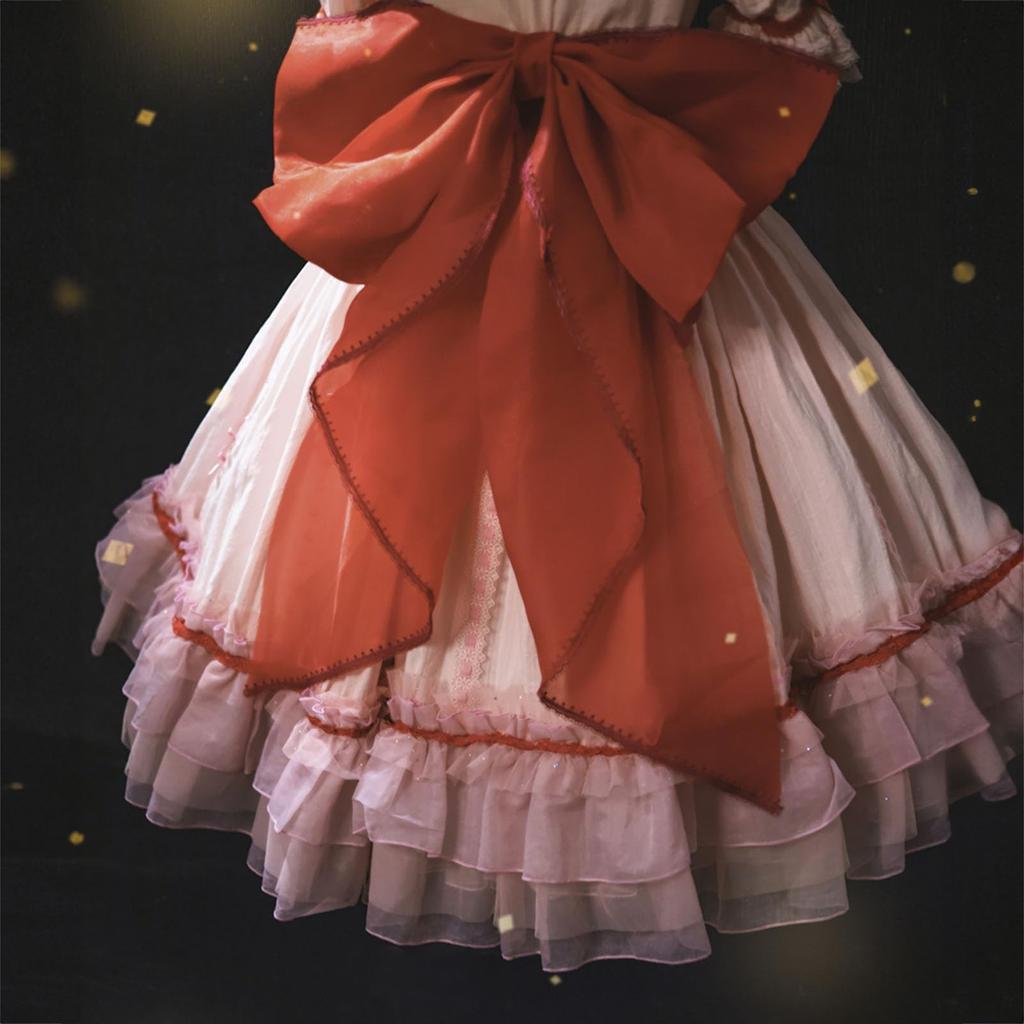 Remilia Scarlet Cosplay Dress Halloween Pink Dress [milky time] (L)