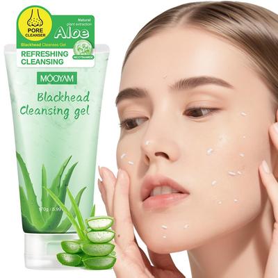 Gel Esfoliante de Aloe Vera, Gel Facial para Limpeza de Cravos e Poros, gel suave e calmante.