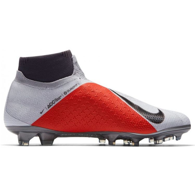 Nike Phantom Vision Elite Dynamic Fit FG Pure Platinum Men Cleats Grey Black-Light-Crimson AO3262-060
