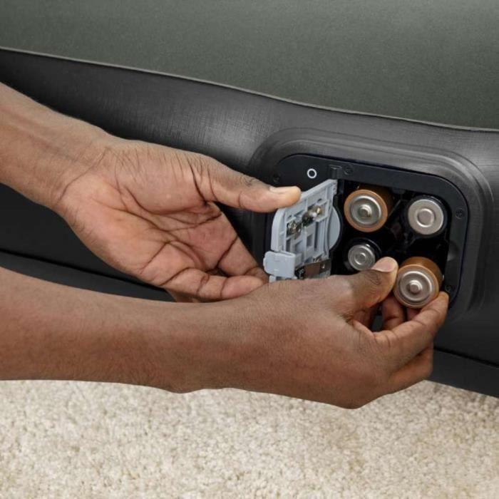 Matelas pneumatique - BESTWAY - 2 places - Noir - 203x152x30 cm - Gonfleur automatique