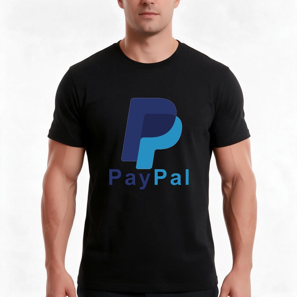 Paypal Logo Design New Tshirt Summer Casual Cotton Tee Oversized Streetwear Tops Vintage Graphic Print Unisex Unisex Unisex