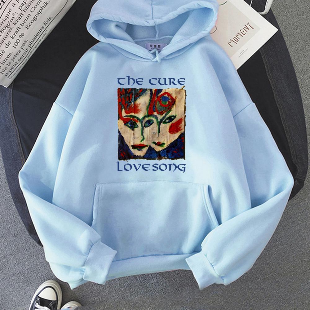 The Cure Love Song Hoodies Abstract Art Aesthetic Print Clothes Funny Mens Hooded Sweatshirts Cartoon Hoodie Harajuku Sudaderas