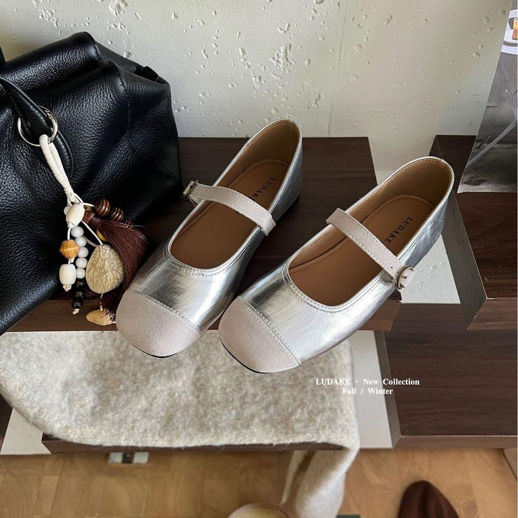 2025 autumn and winter new round head with soft bottom shallow mouth versatile commuter work ballet women's single shoes