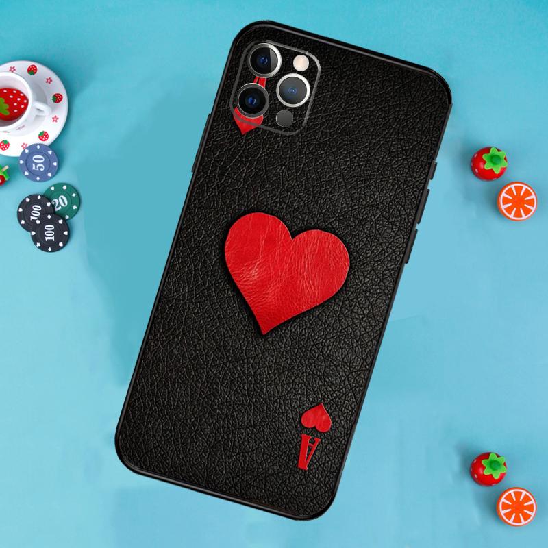 

Ace of Spades Phone Case For iPhone 17 Air 13 16 15 11 12 14 Pro Max 13 12 mini 15 16 Plus 16e Cover Funda iPhone 12