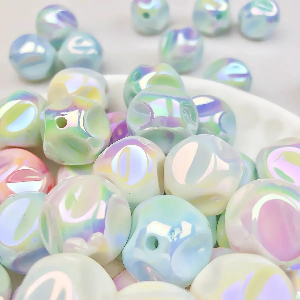 TX04 10Pcs 16mm Fig Candy Color Acrylic Beads Irregular Beads Bracelets Necklace Keychain DIY Craft Making Accessory Material