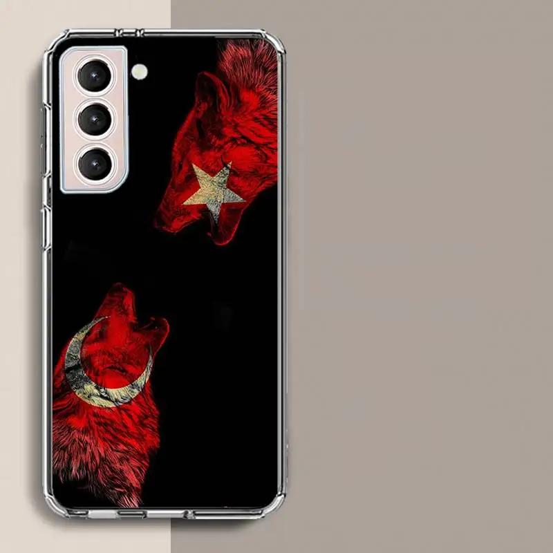 Turkey Turkish Flag Phone Case For Samsung Galaxy S25 Edge S24 S23 FE S21 S20 Plus S22 S26 Ultra Cover Clear Cases TPU Capa Shel