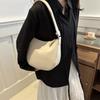 Stylish Spring Womens Shoulder Bag Classic Chic Pu Fabric Small Handbag In Black Khaki Brown And White