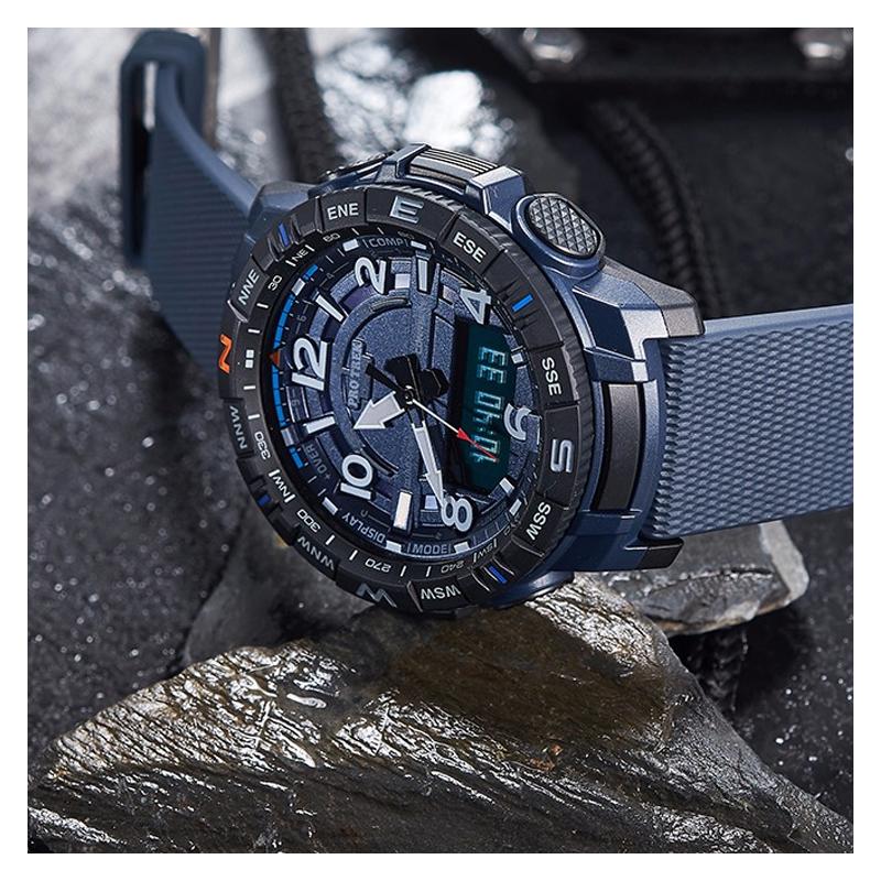 Casio PRO TREK Series-PRT Series Quad Sensor Multi-Function Outdoor Mountaineering Classic Pointer Dual Display Dial Waterproof Quartz PRT-B50-2PR