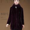 Imitation Mink Velvet Coat Winter New Women's Imitation Mink Hair Medium and Long Coat Mother Outfit Thin Coat