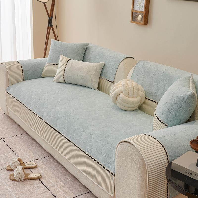 Light Luxury High-End Sofa Cushion Four-Season Universal Seat Cushion Fixed Non-Slip Leather Sofa Cover  New Cover Towel