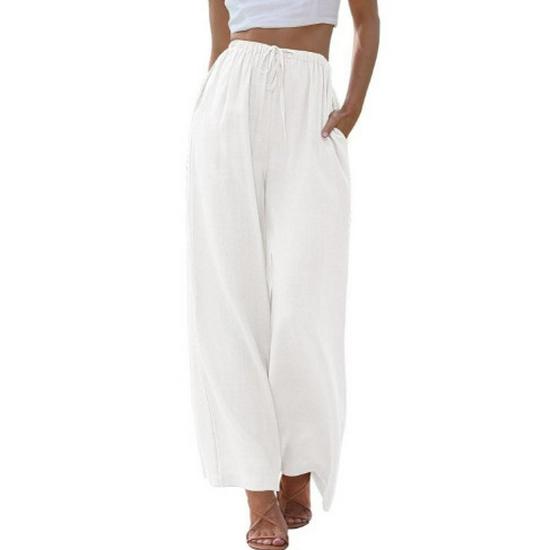 2024 Women's Casual Loose Drawstring Wide-Leg Pants for Spring and Autumn