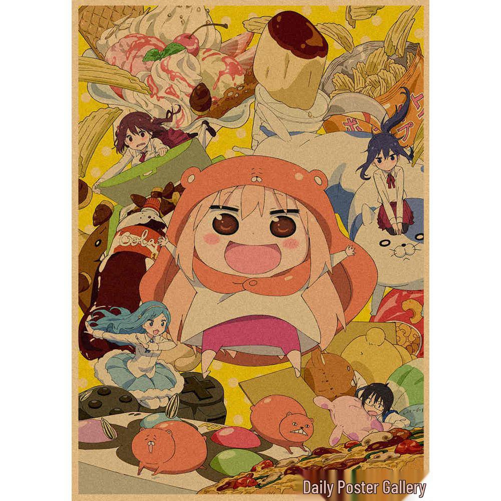Japanese Anime Himouto! Umaru-chan Retro Kraft Paper Decorative Poster
