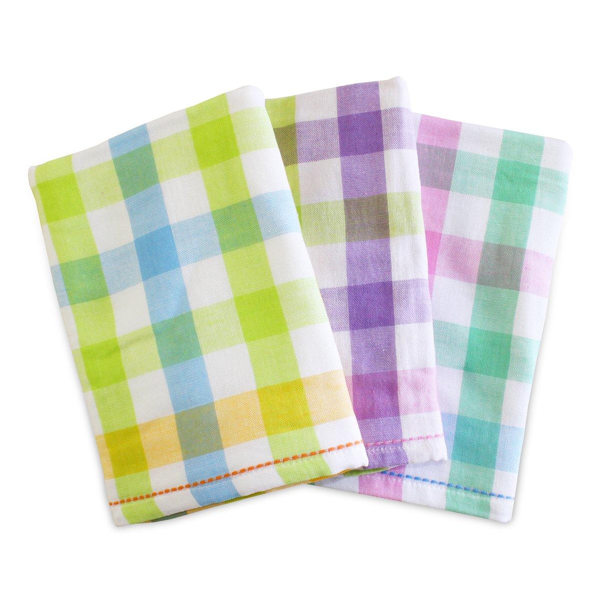 

Lightweight and cotton bath towel set with gauze on the outside and pile on the checkered pattern x 120 quick-drying, 100% inside, (60 cm)