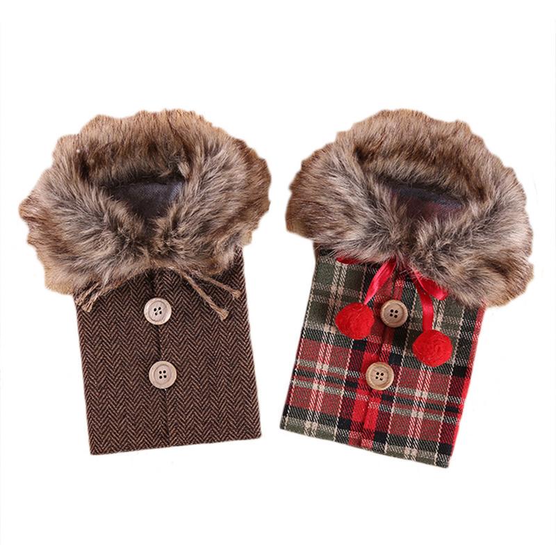 

Европейский и американский стиль новое красное вино Обложка Рождественский лук вина дело Рождество одежда формы вина