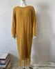 2023 European & American Tassel Cable Knit Sweater Dress for Women - Slim Fit Mid-Length
