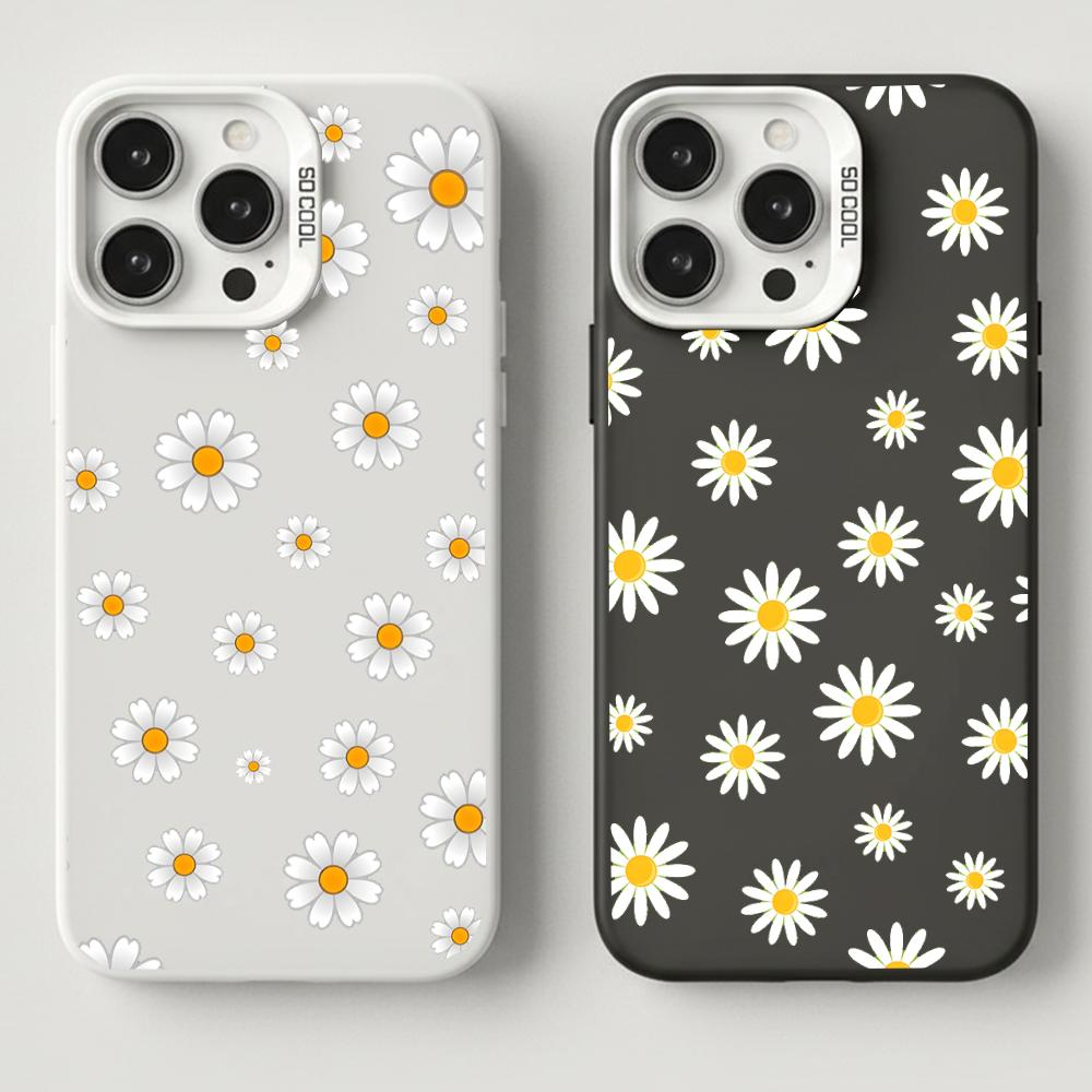 Fashion Chamomile Flower Phone Case For IPhone 17e Air 16e 17 14 Pro Max 16 12 15 11 13 Plus Shockproof Durable Y2k Luxury Cover