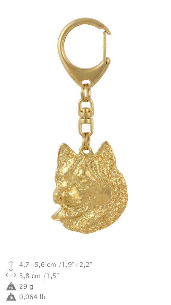 Alaskan Malamute - Gilded Key Ring with Dog, Handbag Decoration, Luxury Accessory by Art-Dog Brand