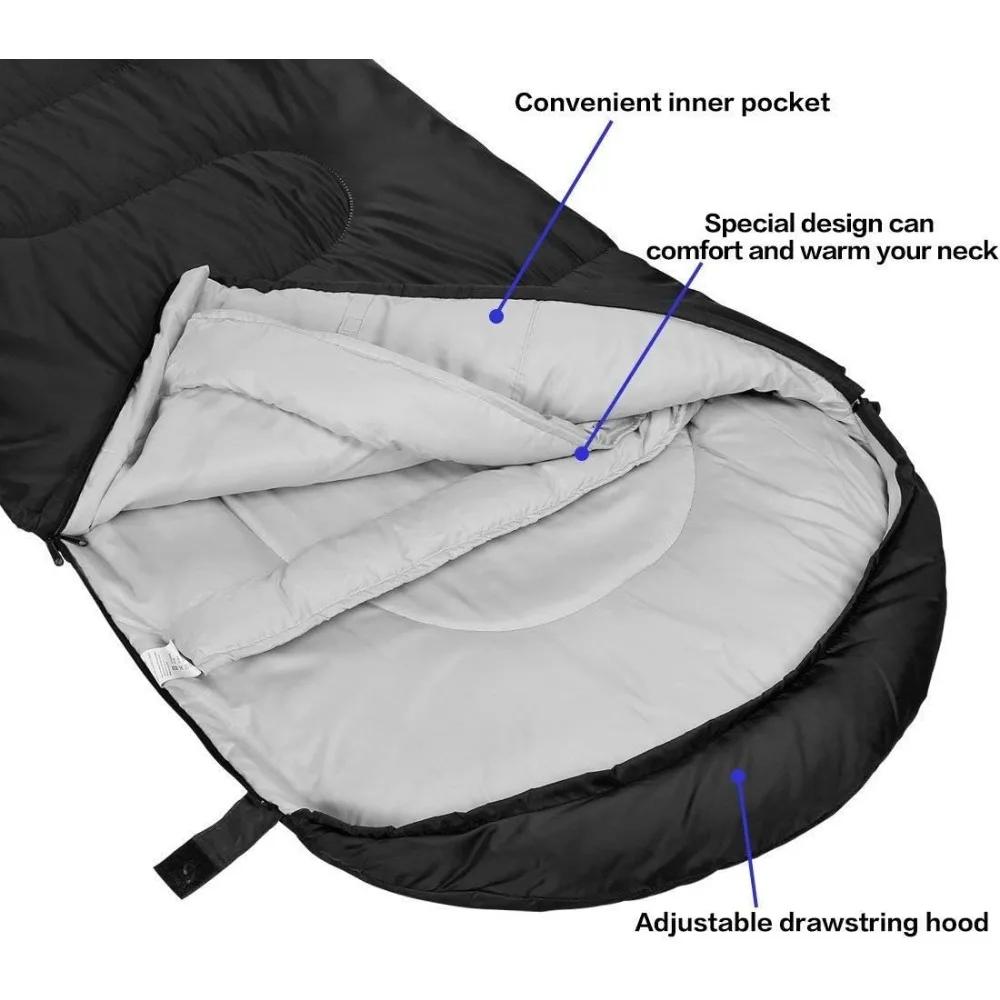 Sleeping Bag with Compression Sack 4Seasons Warm Cold Weather Lightweight for Adults Kids OutdoorCamping Waterproof Sleeping Bag