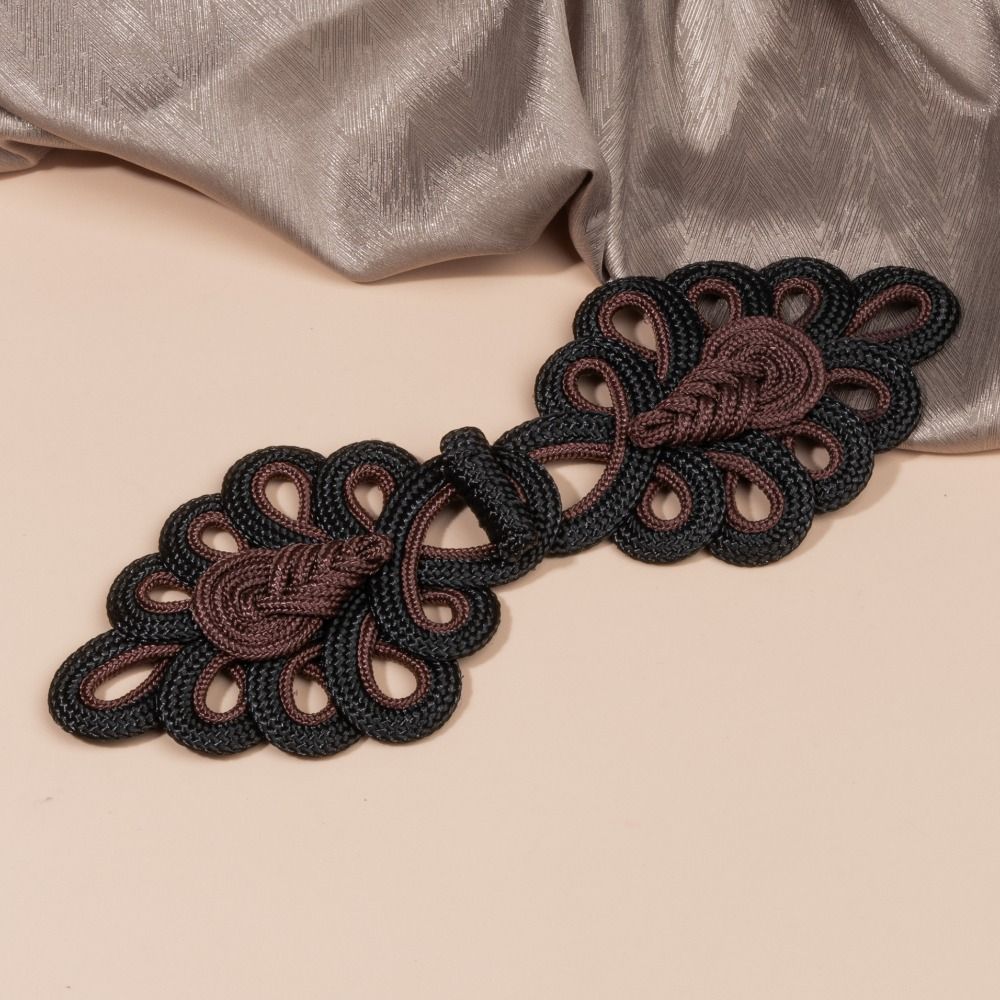 Golden Chinese Frog Buttons Flower Fastener Handmade Cheongsam Buttons Knot Style DIY Sewing Tang Suit Buttons Cheongsam Making