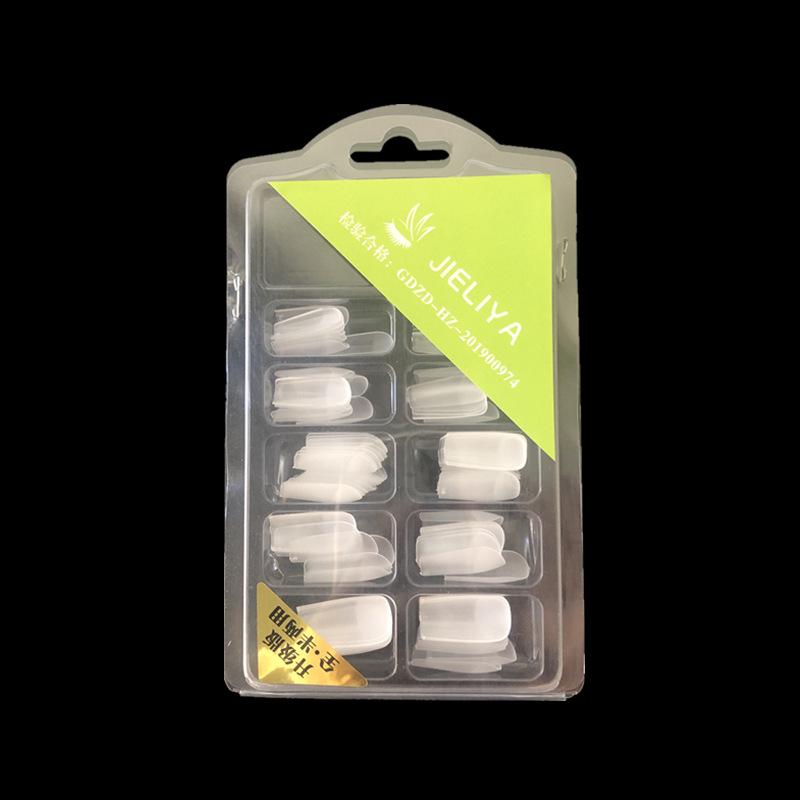 Ultra-thin Frosted Oval Nail Polish Patches - Dual Use, Full and Half Pieces (96 pcs)