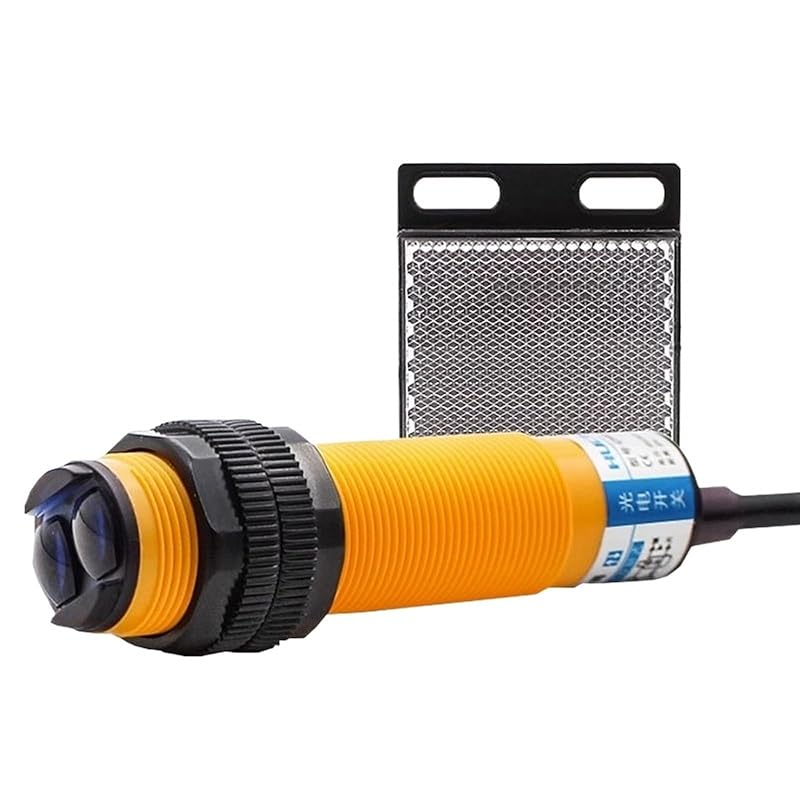 M18 2m Erfassung DC Drei Drähte NPN PNP NO NC E3F-R2N1 N2 P1 P2 N retroreflektiver Zylinder Verstärker fotoelektrischer Sensor Schalter (Farbe : E3F-R2N1)