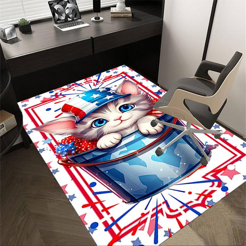1PC Kitten Flag Extra Large Non Slip Floor Carpet, Office, Family, Studio Large Area Rug Indoor Rugs, Bold Statement Piece