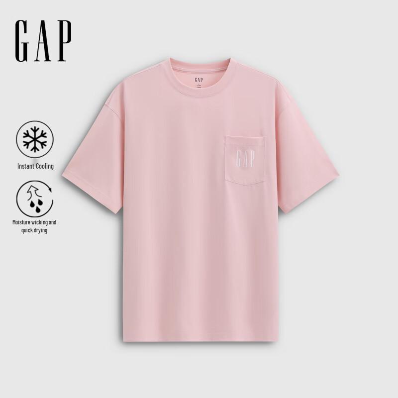 GAP Unisex Logo Print Pocket Loose Short Sleeve T-Shirt 165/84A