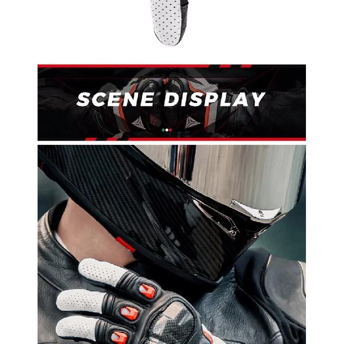 Motowolf Summer Motorcycle Glove Leather Sheepskin Motorcyclist Gloves Durable Biker Racing Gloves Moto Equipment for Men Women