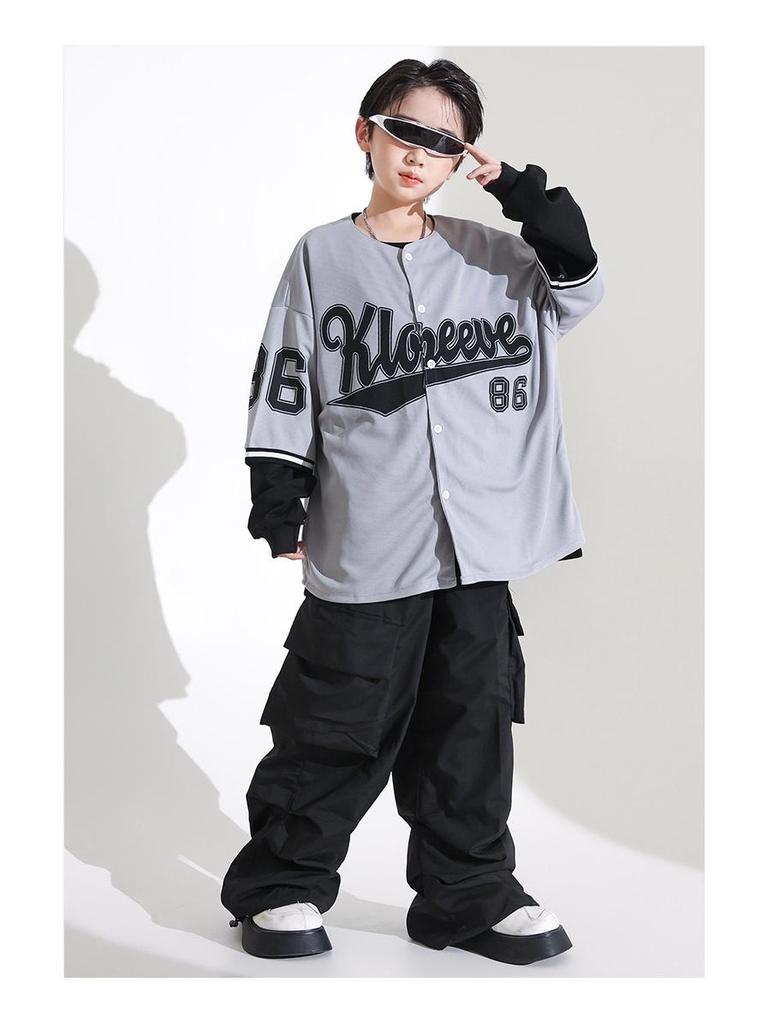Girls' Hip-Hop Jazz Dance Costume - Japanese Street Style Performance Suit