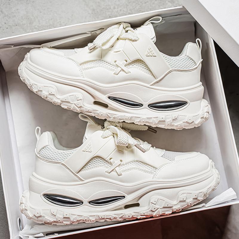 

2025 New Breathable Fashion Trend Niche Versatile Thick Sole Height Increasing Casual Sports Men s Shoes shoes for men shoes men 39 білий