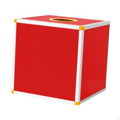 Lucky Draw Box Voting Donation for Annual Meeting Fundraising 25x25x25cm All Red