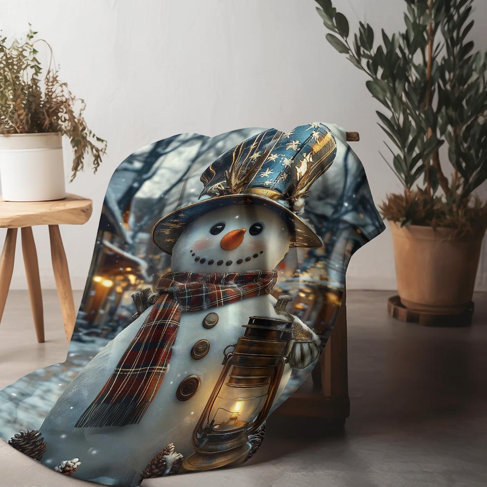 Tuniu Winter Snowflake Fleece Blanket for Sofa Bed Throw Decorative Warm Throw Blanket Size: 75*100cm, Weight: 230 GSM