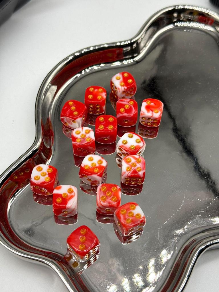 Spot Direct Two-Color Round Corner D6 Dice Game for Teaching and Foreign Trade