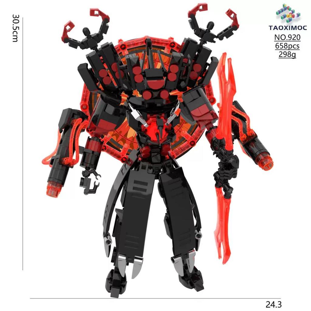 Skibidi Toilet MOC Abstract Robot Building Blocks Compatible With  Titan Drill Man Model Bricks Toys