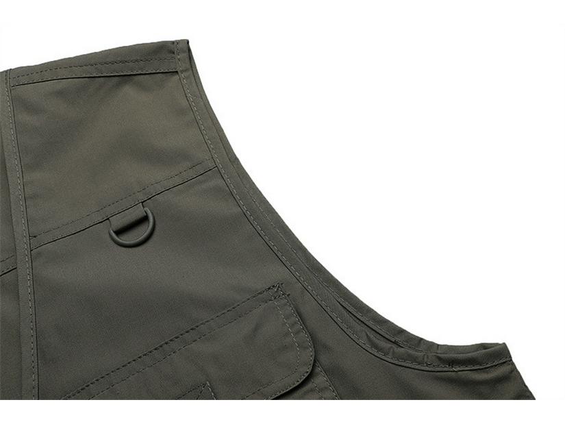 Gilet léger multi-poches pour homme - Vêtement décontracté quatre saisons pour hommes d'âge moyen.