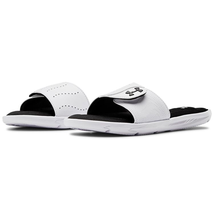 Under Armour Ignite 9 Slide White Women Sneakers Black 3022717-100