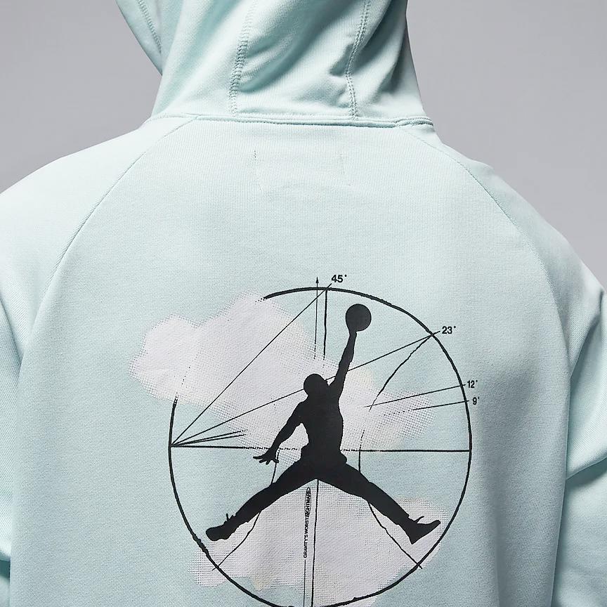 Jordan Dri-Fit Sport Letter Print Hoodie Long Sleeve Sweatshirt Men Sweatshirt Ice-Jade-Blue FQ6809-346