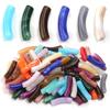 30pcs/lot Acrylic Bamboo Tube Beads Dual Color Bent Pipe Loose Beads For DIY Bracelet Necklace Jewelry Making Accessories