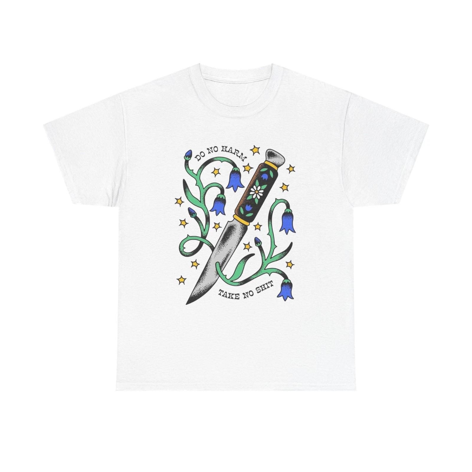 Do No Harm Sailor Jerry Graphic T Shirt Unisex Heavy Cotton Tee S