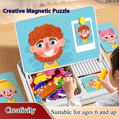 Magnetic Puzzle Children's Educational Magnetic Toy Building Blocks Boys and Girls Baby Kindergarten Early Education