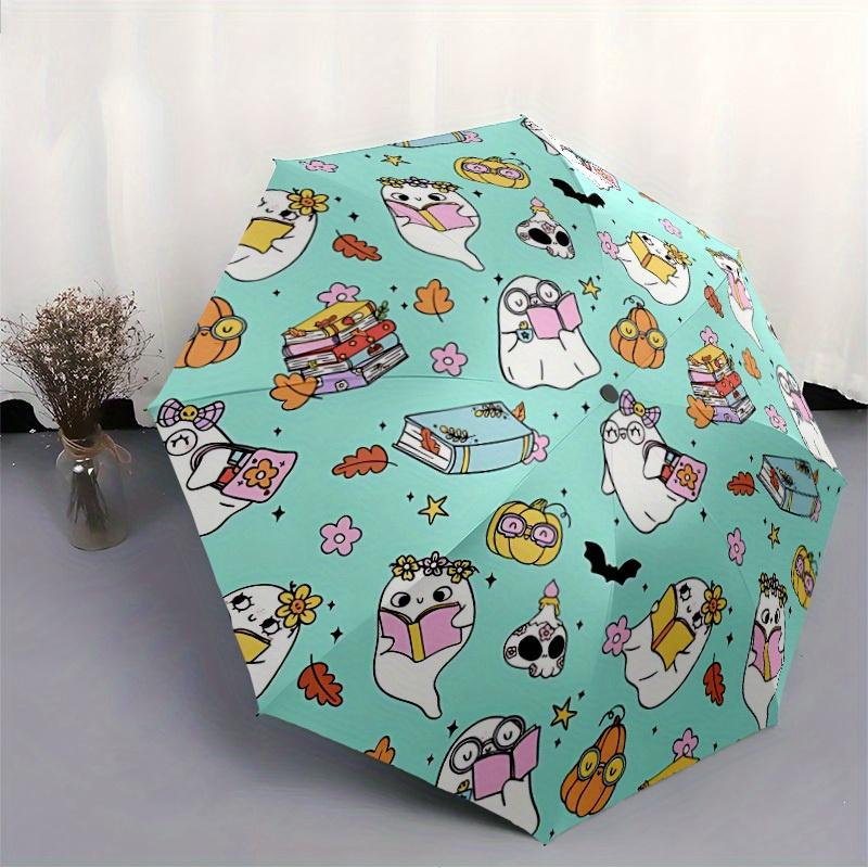 1 st Spöklikt Bibliotek Automatiskt Öppna/Stäng Paraply med Enknapp,, Vindsäker Design   Lättviktigt Portabelt Paraply för Kvinnor & Män6049